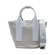 Lichtblauwe Nylon Canvas Trapeze Tas Furla , Gray , Dames