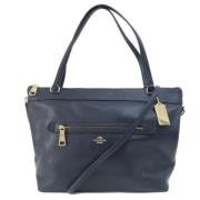 Pre-owned Leather shoulder-bags Coach Pre-owned , Blue , Dames