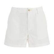 Klassieke katoenen twill herenshorts Polo Ralph Lauren , White , Dames