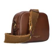 Bruine Schoudertas Nina Gianni Chiarini , Brown , Dames