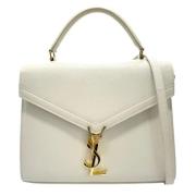 Pre-owned Leather handbags Yves Saint Laurent Vintage , White , Dames