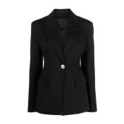 Zwarte Casual Blazer van Virgin Wool The Attico , Black , Dames