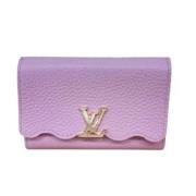 Pre-owned Leather wallets Louis Vuitton Vintage , Pink , Dames