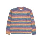 Gradient Gebreide Crew Sweater Obey , Multicolor , Dames