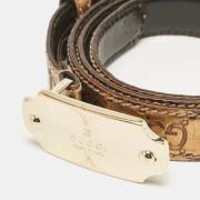 Pre-owned Leather belts Gucci Vintage , Brown , Dames