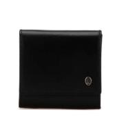 Pre-owned Leather clutches Cartier Vintage , Black , Dames