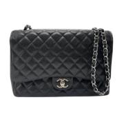 Pre-owned Leather shoulder-bags Chanel Vintage , Black , Dames