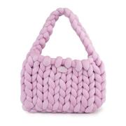 Roze Gehaakte Fluweel Handtas MC2 Saint Barth , Pink , Dames