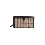 Pre-owned Leather wallets Burberry Vintage , Beige , Dames