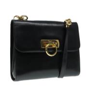 Pre-owned Leather shoulder-bags Salvatore Ferragamo Pre-owned , Black ...