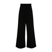 Zwarte Wijde Pijp Katoenen Broek Dries Van Noten , Black , Heren