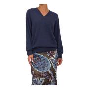 Blauwe Gebreide Tops voor Vrouwen Etro , Blue , Dames