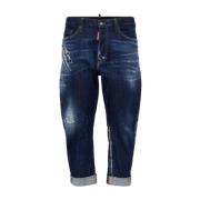 Denim Jeans met Distressed Finish Dsquared2 , Blue , Heren