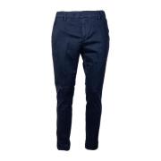 Slim Fit Katoenen Chino Broek Dondup , Blue , Heren