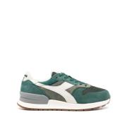 Groene Sneakers Panel Design Logo Patch Diadora , Green , Heren