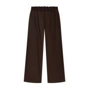 Bruine Katoenen Wijde Pijp Broek Dries Van Noten , Brown , Heren