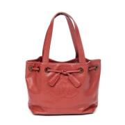 Pre-owned Leather chanel-bags Chanel Vintage , Red , Dames