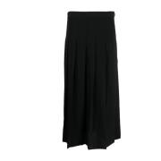 Zwarte Midi Rok Casual Stijl Polo Ralph Lauren , Black , Dames