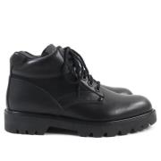 Pre-owned Leather boots Louis Vuitton Vintage , Black , Heren