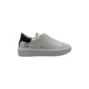 Witte leren sneakers met zwarte details D.a.t.e. , White , Dames