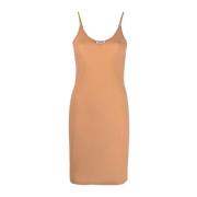 Elegante Beige Mini Jurk Jil Sander , Beige , Dames