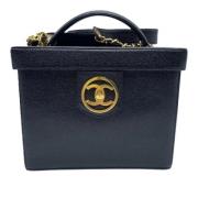 Pre-owned Leather handbags Chanel Vintage , Black , Dames