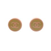 Pre-owned Plastic earrings Chanel Vintage , Pink , Dames