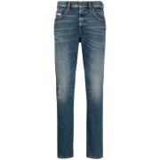 Blauwe Slim-Fit Jeans voor Heren Diesel , Blue , Heren