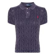 Blauw Casual Katoenen Poloshirt Polo Ralph Lauren , Blue , Dames