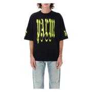 Zwart Lime Gotische Palm T-shirt Palm Angels , Black , Heren