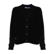 Zwarte Wol Kasjmier Langemouwencardigan Polo Ralph Lauren , Black , Da...