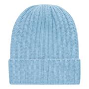 Kasjmier Ribgebreide Beanie Muts Malo , Blue , Unisex