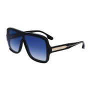 Zwart/Blauw Getinte Zonnebril Victoria Beckham , Black , Dames