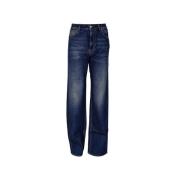 Hoge taille bootcut denim jeans Mauro Grifoni , Blue , Dames