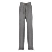 Grijze Wol Mohair Broek met Koordjes Maison Margiela , Gray , Dames