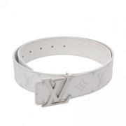 Pre-owned Canvas belts Louis Vuitton Vintage , White , Heren