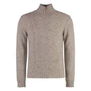 Heather Cashmere Turtleneck Sweater Malo , Beige , Heren