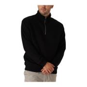 Stijlvolle Loose Fit Halfzip Sweater Pure Path , Black , Heren