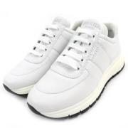 Pre-owned Leather sneakers Prada Vintage , White , Dames