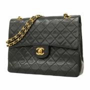 Pre-owned Leather chanel-bags Chanel Vintage , Black , Dames