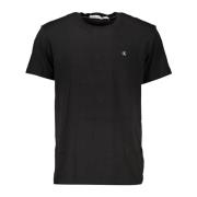 Zwarte heren T-shirt met korte mouwen Calvin Klein , Black , Heren