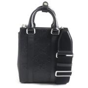 Pre-owned Leather totes Gucci Vintage , Black , Dames