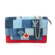 Pre-owned Fabric louis-vuitton-bags Louis Vuitton Vintage , Blue , Dam...