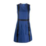 Blauwe Casual Midi Jurk Love Moschino , Blue , Dames