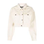 Witte Denim Jacket met Mallow-stijl Ksubi , White , Dames