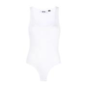 Witte Casual Body Jersey Bodysuit Gcds , White , Dames