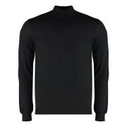 Luxe Cashmere Turtleneck Pullover Sweater Malo , Black , Heren