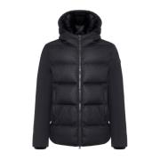 Zwarte Winterjas met Ritssluiting Colmar , Black , Heren