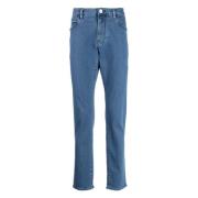 Elegante Blauwe Straight Jeans met 5 Zakken Giorgio Armani , Blue , He...