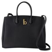 Leather handbags Burberry , Black , Dames